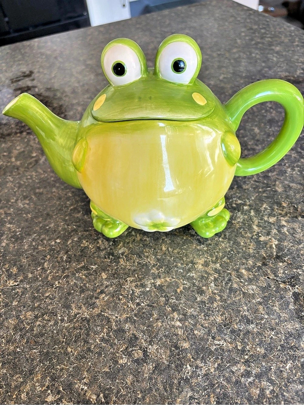 burton + BURTON Frog Teapot Green & Yellow